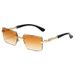 Square Frameless Sunglasses – European & American Trend With Leopard Print & Cut-Edge PC Lenses_viptrois.com