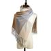 Imitation Cashmere Plaid Scarf For Women - Thickened Warm Winter Shawl With Tassels (Cold-Proof, Autumn/Winter Fashion)_viptrois.com