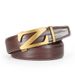 Men's Belts New Men's Belt Top Layer Cowhide Z Letter Alloy Automatic Buckle Business Fashion Casual Fashion Belt_viptrois.com