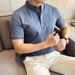 Ciphertext 2025 Douyin Popular New Chinese Stand-up Collar Men's Versatile Casual Henry Collar Short-sleeved Thin T-shirt_viptrois.com