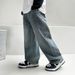 Mother & Kids Boys Pants Spring And Autumn Jeans Middle And Large Children Boys Straight Trousers Plus Velvet Casual Pants_viptrois.com