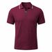 Premium Heavyweight Men's Short Sleeve Polo Shirt | Relaxed Fit With Retro Style & Zipper Detail | Wrinkle-Resistant Fabric For Casual Comfort_viptrois.com