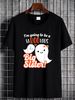 Big Sister Pregnancy Announcement Cute Ghost Girls Halloween T-Shirt Stretched Designer Clothes Female Soft Comfortable Summer T-Shirt For Women Casual Top For Everyday Wear Women Stylish Print Round Neck Short Sleeve Breathable Slightly Graphic_viptrois.com