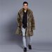 Men's clothing fox hair long coat thick warm trench coat fashion casual_viptrois.com