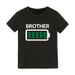 Free Shipping Pure Cotton Ins Letters Battery Dead Interesting Print Parent Daughter Parent Child Outfit T_viptrois.com
