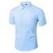 Foreign Trade Men's Non Iron Long Sleeved White Shirt Slim Fit Business Professional Formal Wear Korean Style Trendy Bottoming Shirt Black Inch_viptrois.com