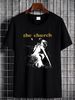 the Church Band T Shirt Punk Comfortable Casual Soft Designer Clothes Unisex Summer Versatile Stylish Streetwear Homme Slightly Graphic_viptrois.com