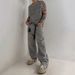 Men's Clothing Hollow Knitted Vest Loose Sleeveless T Shirt Trendy Niche Round Neck Waistcoat Top_viptrois.com