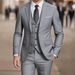 Men's Slim Fit Suit Three-Piece Set | Formal Wedding Business Blazer Trousers Vest Complete Three-Piece Versatility_viptrois.com