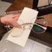 Nw Champagn Gold Framlss Polygon Anti-blu Light Ladis Rading Glasss Fashion Flat Mirror Finishd Myopia_viptrois.com