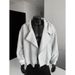Korean Heavy Air Layer Cardigan Hooded Sweatshirt Men's Casual Sports Style Simple Versatile High-end Feel Jacket Top_viptrois.com