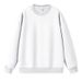Men's Clothing Men In Spring And Autumn With Loose Solid White Bottoming Shirt Clothes Round Neck Sweatshirt_viptrois.com