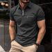 Summer 2025 Polo Men's Sports Polo Shirt Zip-up Pocket Quick Selling Cross-border European American Stock Clothing_viptrois.com