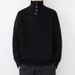 Bright Red Sweater For Men Winter High Neck Knitted Base Shirt Zodiac Design Warm Thickened Yarn Snake Year_viptrois.com
