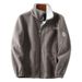 Men's Winter Fleece Jacket With Stand Collar - Windproof, Thickened, Warm & Comfortable For Cold Weather (XS-3XL, Black/Grey/Red/Khaki/Navy)_viptrois.com