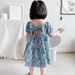 Mother & Kids Girls Dress New Summer Dress Stylish Little Girl Princess Dress Pure Cotton Summer Children's Cotton Floral Dress_viptrois.com