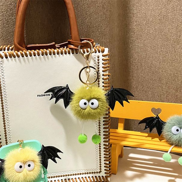 Bag Charm Celebrity Cartoon Little Monster Keychain Cute School Bag Doll Doll Pendant Plush Bat Keychain Small Gift_viptrois.com