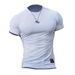 Men's Clothing Fitness Clothes Sportswear Short Sleeved Running Training Cycling High Elastic Quick Drying Clothes Tight Fitting Muscle_viptrois.com
