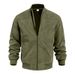 Men's Clothing Autumn Suede Solid Color Men's Zipper Jacket Casual Retro Long Sleeved Cardigan Coat Men_viptrois.com