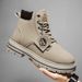 Men's Shoes Large Size Trendy Martin Boots British Work Boots High Top Casual Leather Men's Boots_viptrois.com