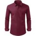 Men's Clothing hot selling four sided stretch shirt men's long sleeved solid color men's shirt free ironing formal wear hot selling shirt_viptrois.com