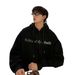 Autumn High Street Hoodie Men's Hooded Coffee Color Retro And Plush Thick Loose Jacket_viptrois.com