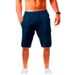 Men's Hip Hop Sports Shorts Breathable Cotton And Linen Trendy Solid Color Casual Thin Bottoms_viptrois.com