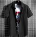 Men's Clothing Short Sleeved Shirt Men's Summer New Casual Tops Men's Solid Color Short Sleeved Shirt_viptrois.com