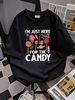 Candy Tester Lollipop Sweets Halloween T-Shirt Summer Women Top Graphic Tees T-Shirt For Women Casual Stylish Women Comfortable Print Round Neck Short Sleeve Graphic Top For Everyday Wear Versatile Soft Fashion Slightly Stretched Casual Female_viptrois.com