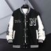 Men's Casual Style Baseball Jacket - Lightweight & Breathable Polyester Coat For Spring/Autumn - Loose Fit Streetwear Jacket With Side Pockets _viptrois.com