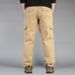 Men's Clothing New Outdoor Overalls Men's Pure Cotton Straight Loose Mountaineering Casual Pants Multi Pocket Army Green Charge Pants_viptrois.com