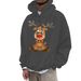 Pure 2025 Winter Fleece-Lined Thickened Loose Couple Hoodie Christmas Cartoon Print Sweatshirt For Men_viptrois.com
