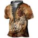 Unbeatable Quality Summer New Men's 3D Printed Navigation Map Compass Youth 6-piece Button Henley Shirt Short Sleeve_viptrois.com