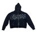 Men's Clothing Autumn And Winter Personality Hot Diamond Loose Jacket New Men And Women's Zipper Hoodie Long Sleeved Sweater_viptrois.com
