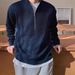 Pullover Men's Spring And Autumn Fashion Casual Design Stand-up Neck Knitted Sweater_viptrois.com
