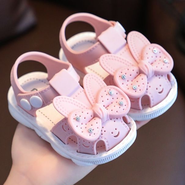 Girls Summer Sandals 0 3 Years Old Small Children Baby Soft Bottom Non Slip Outer Wear Closed Toe Shoes Infant Buckle Toddler Shoes_viptrois.com