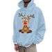 Pure 2025 Winter Fleece-Lined Thickened Loose Couple Hoodie Christmas Cartoon Print Sweatshirt For Men_viptrois.com