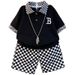 Boys' Polo Shirt Suit 24 New Children's Fashionable Short Sleeved Boy Baby Summer Clothes Street Clothes_viptrois.com