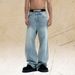 American Style Distressed Washed Loose Slimming Wide-Leg Jeans Casual Straight Pants_viptrois.com