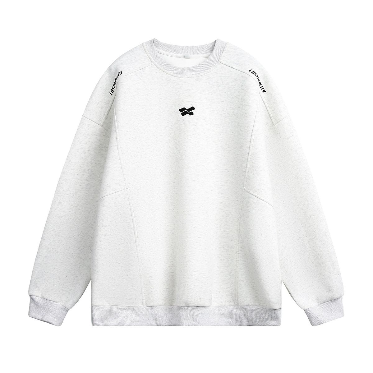 Nordmann Split Deconstructed Design 380g Heavyweight Crewneck Sweatshirt Men's Autumn New High Street American Style Oversized_viptrois.com