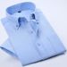 Men's Clothing Summer Shirt Men Spring And Autumn Fashion Men Youth Solid Color Shirt New Style Casual Simple Blue Long Sleeve Solid Color_viptrois.com