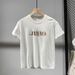 2025 Summer New Fashion Letter Printing Trend Versatile Short-sleeved T-shirt Men's Trendy Versatile Half-sleeved Bottoming Shirt_viptrois.com