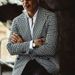 2025 Spring And Autumn New Men's Suit Jacket Versatile, Tailored, Fashionable, Plaid, Casual Suit_viptrois.com