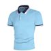 Men's Summer Stitching Contrast Color Polo Shirt Short Sleeved Sports Fashion Youth T-Shirt_viptrois.com