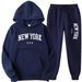 Men's Clothing Unisex Hoodie & Jogger Set – Trendy Letter Print, Fleece-Lined, Oversized Fit For Men & Women | NYC Streetwear Inspired_viptrois.com