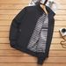 Men's Business Casual Stand Collar Jacket Plus Size Loose Dad Top Spring Autumn New_viptrois.com