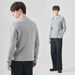 Nordmann APO Clothing|Cross-Border Men's Sweater Autumn Korean Style Loose Seagull Collar Polo Base Long Sleeve Knitted Shirt_viptrois.com