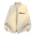Men's Streetwear Bomber Jacket – Oversized Baseball Collar (Distressed Vintage Wash, Drop Shoulder Design, Unisex High-Fashion Outerwear)_viptrois.com
