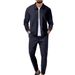 Men's Waffle Knit Zipper Jacket & Pants Set - Breathable Sportswear For Casual & Active Lifestyles (S-XXXL, 6 Colors)_viptrois.com