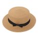 New Women's Summer Beach Simple Sun Protection Flat Top British Style Fresh Gift Hat_viptrois.com